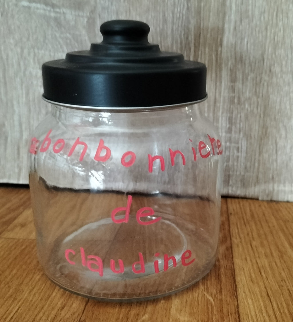 Bonbonnière de 550 ml graver .