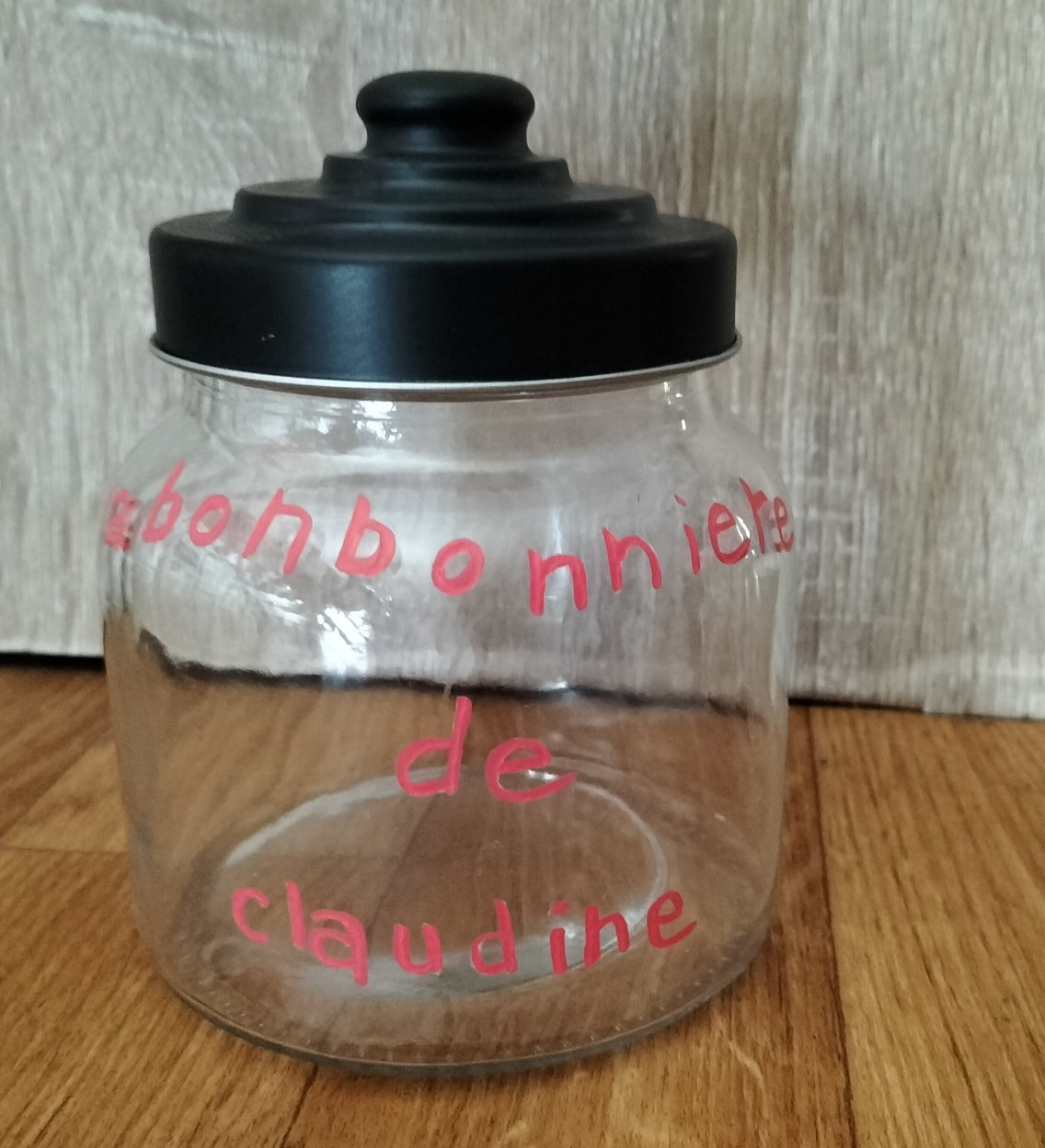 Bonbonnière de 550 ml graver .